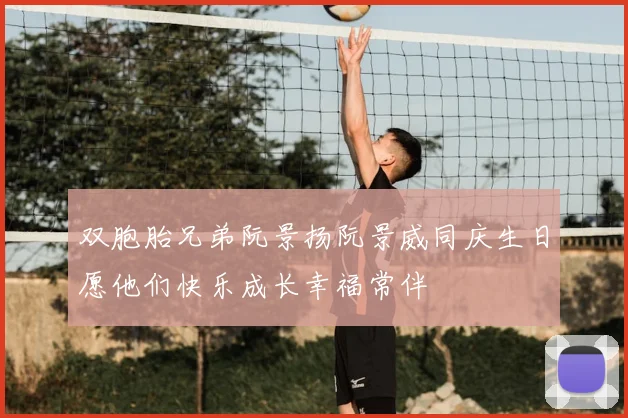 双胞胎兄弟阮景扬阮景威同庆生日愿他们快乐成长幸福常伴