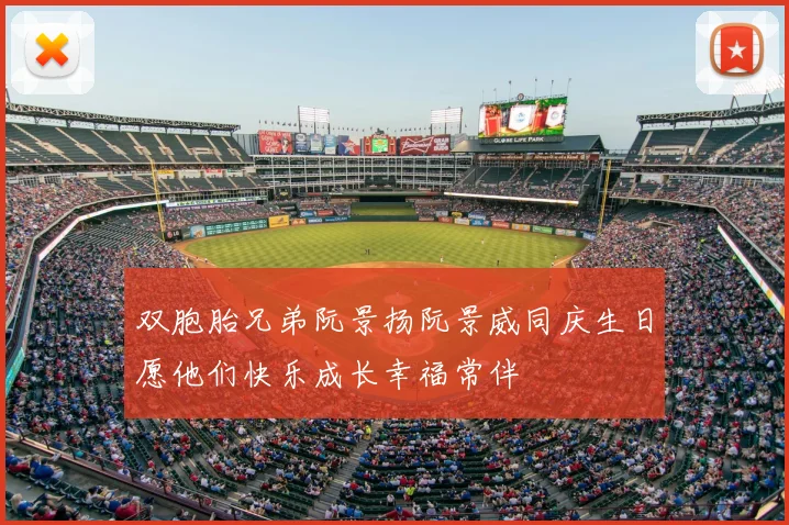双胞胎兄弟阮景扬阮景威同庆生日愿他们快乐成长幸福常伴
